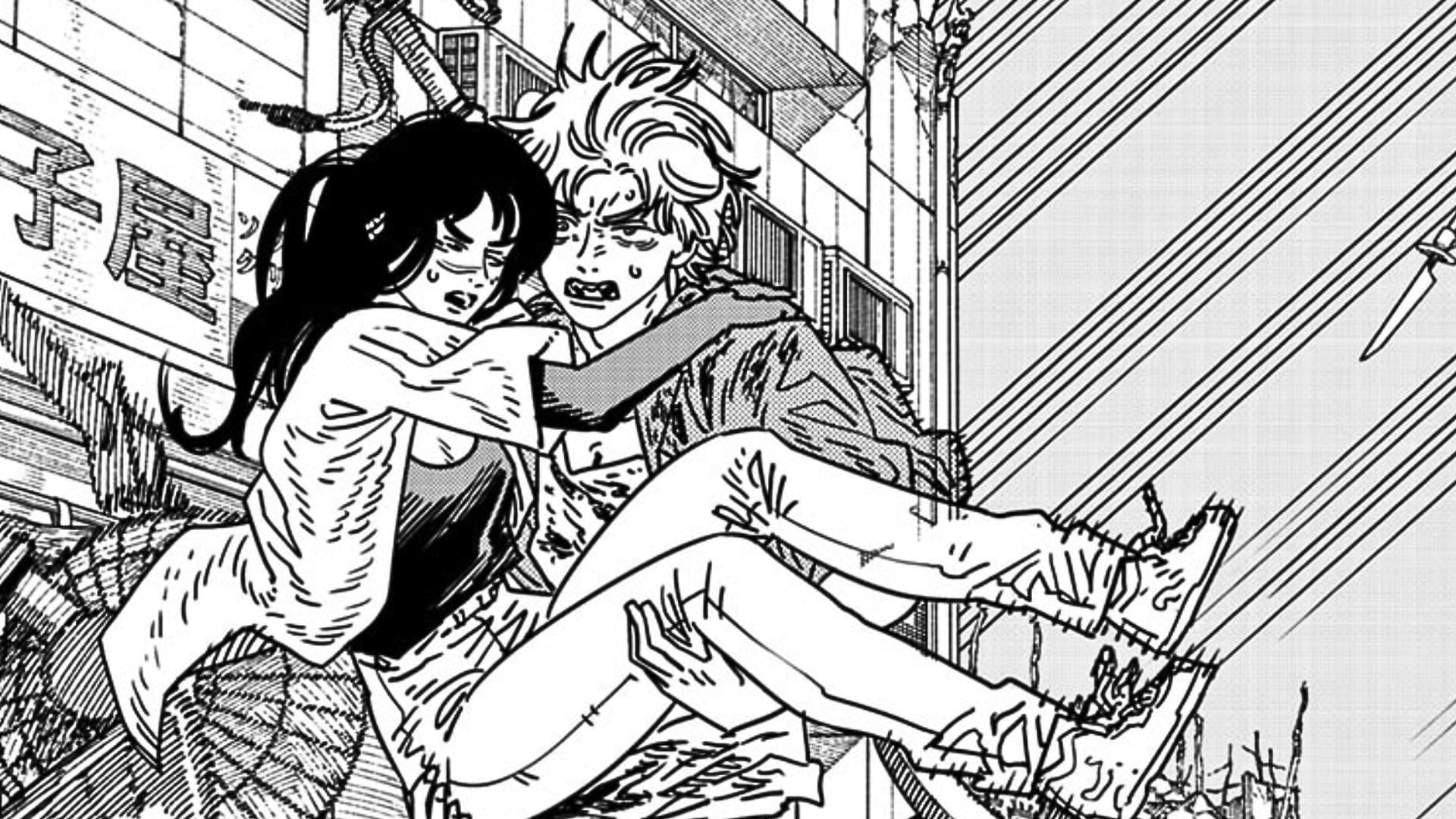 Yoru and Denji as seen in Chainsaw Man chapter 208 (Image via Shueisha)